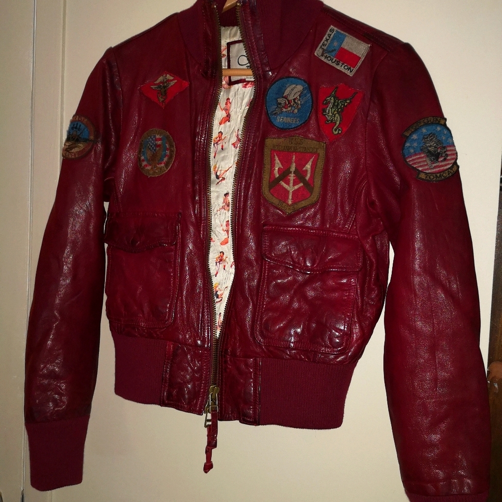 Bomber leather jacket